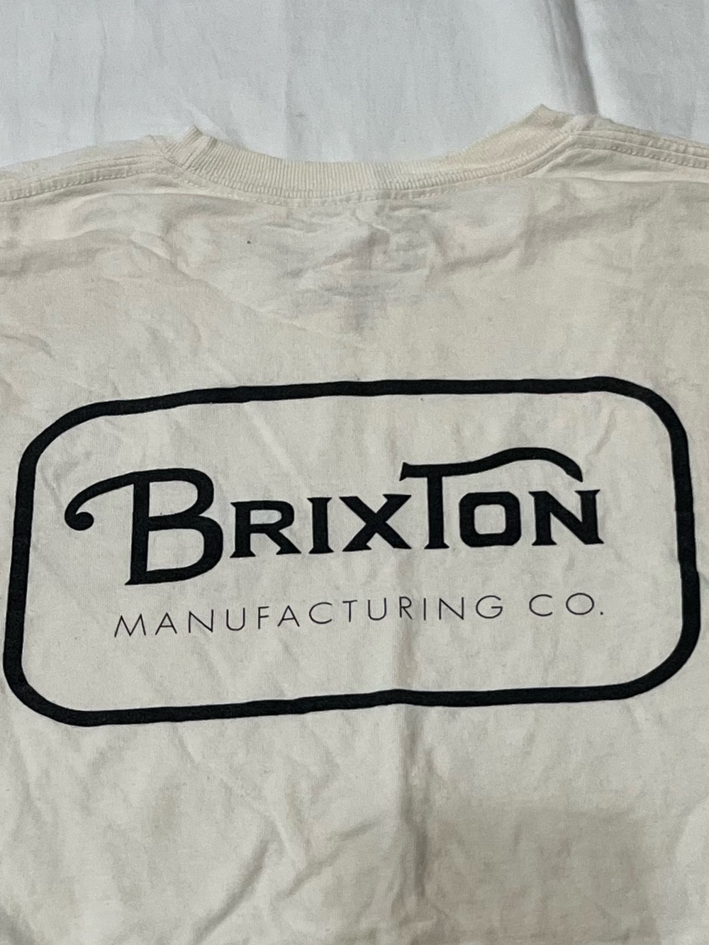 Brixton Cream Short-Sleeve Logo Tee